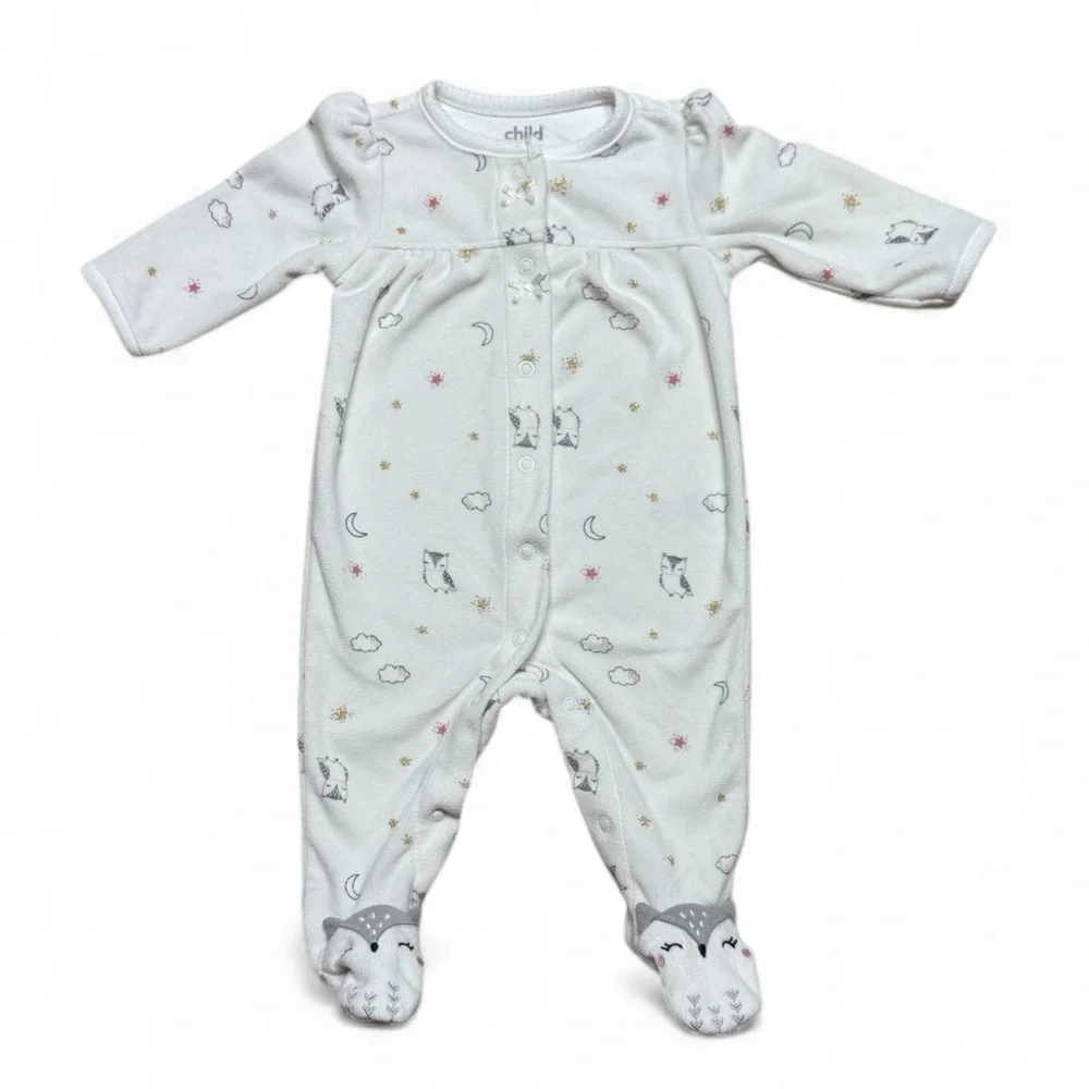 Carter's | Baby Girl Footie Fleece Pajamas | 0-3M